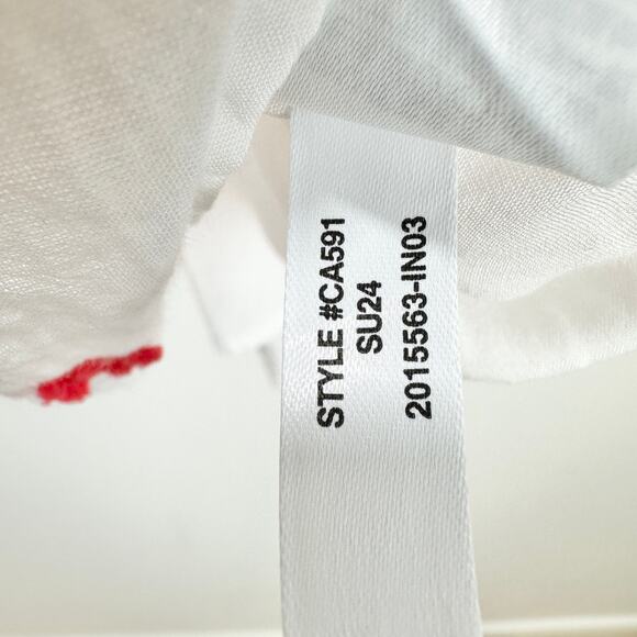 J.Crew Smock Neck Puff Sleeve Top Dot Flowy Cottagecore Cotton White Medium - Picture 10 of 11